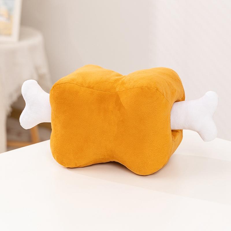 40cm New Sell Cartoon Meat Bone Plush Toy Dual-use Pillow Hand Warmer Cushion Stuffed Plush Pillow Soft High Quality Home Decro
