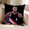 Basketball player DDamian Lillard Square DoubleSided printed Pillow Case Bedroom Bedside Pillow Sofa Cushion Cover