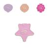 Cartoon Pink Sweet Geometric Star Shell Brooch Stylish Alloy Letter Badge Accessory