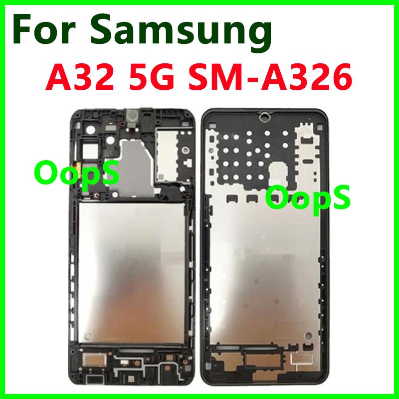 LCD Front Display Frame For Samsung A32 4G 5G SM-A325 A326 Front Housing Middle Frame Faceplate Bezel LCD Middle Frame
