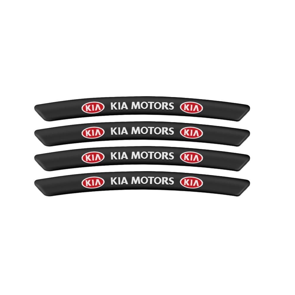 

2026 Hot Car Sticker 4pcs Aluminum Car Badges Wheels Rims Sticker Auto Accessories For KIA Ceed Sportage Rio 3 Proceed K5 Sedona
