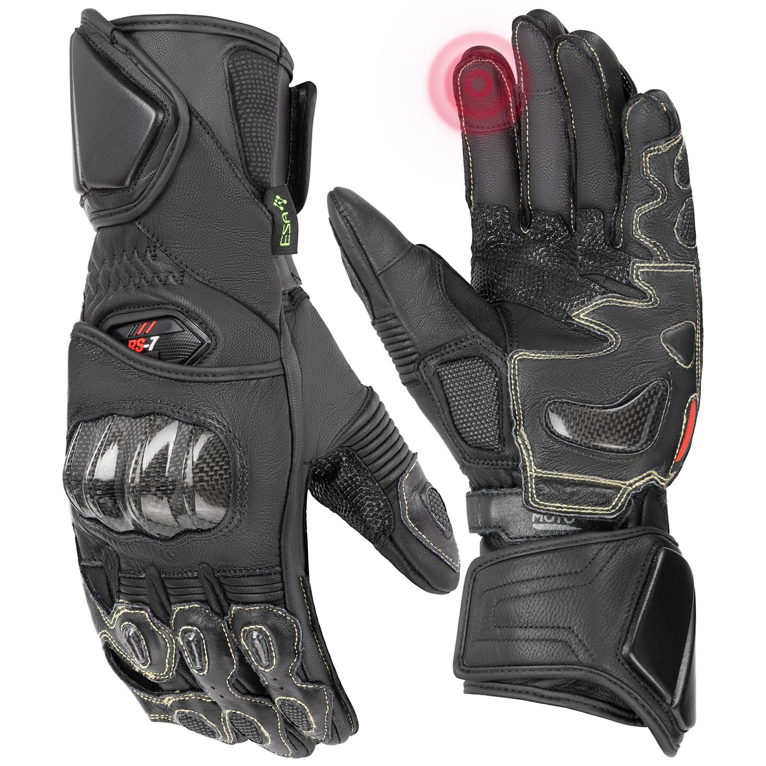 

KEMIMOTO Motorcycle Motorcycle Gloves ESA Advanced Technology Kevlar All Smartphone Motorcycle KM8025 XL Gloves, [Uses & High-Strength Yarn] Spring, чорний