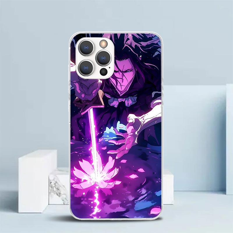 

Bleach Кучики Бьякуя Мягкий чехол для iPhone 16 17 Air 15 14 Pro Max 16E Чехол для телефона 13 Mini 12 11 7 SE 8 Чехлы с принтом iPhone 14 Plus