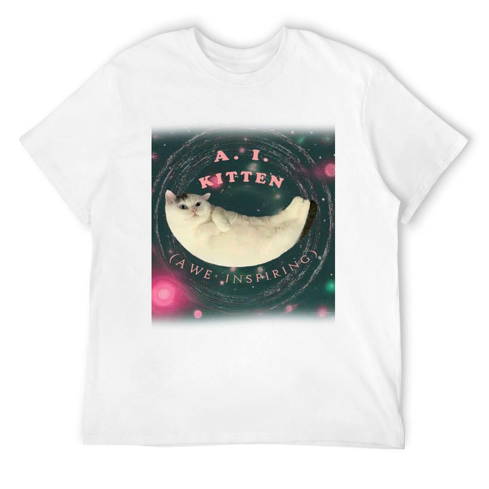 Awe Inspiring Kitten T-Shirt Aesthetic clothing shirts graphic tees rapper graphic tees vintage t shirts Men s t shirts S