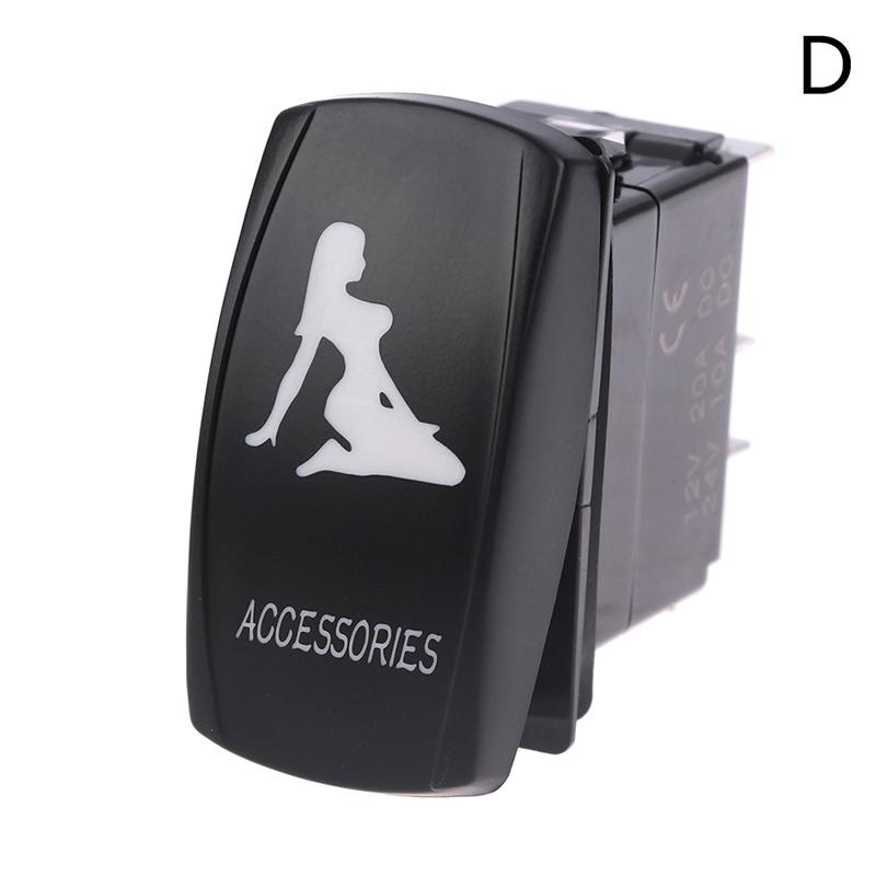 

1 шт. 5-контактний автомобільний, човновий, караванний гойдалковий перемикач, водонепроникний, 12В/24В, гойдалковий перемикач, подвійна синя світлодіодна панель as the picture