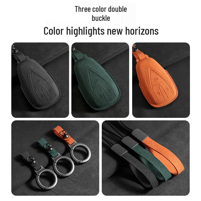 Changan SL03/S7 Key Case 2023: Suede Protective Shell with Buckle