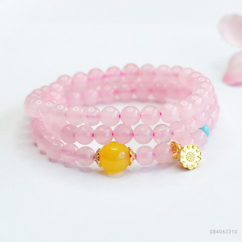 Juan Yu Natural Pink Crystal Lotus Seed Pod Bracelet CB4062310