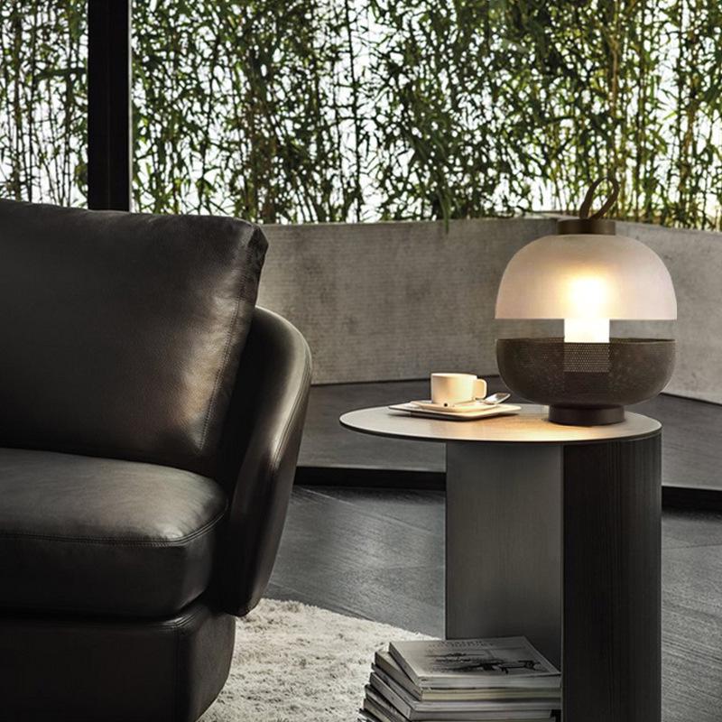 Creative Nordic Post-Modern Metal & Glass Table Lamp for Living Room & Bedroom Decor