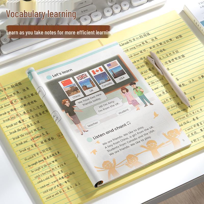 A3 Extra Large Folding Mind Map Notebook - Yellow & White - A4 Blank/Grid/Horizontal Lines