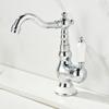 European Style Gold Basin Faucet Chrome Hot and Cold Mixers Antique Wash Basin Faucet Taps The Basin 360 Rotating Faucet