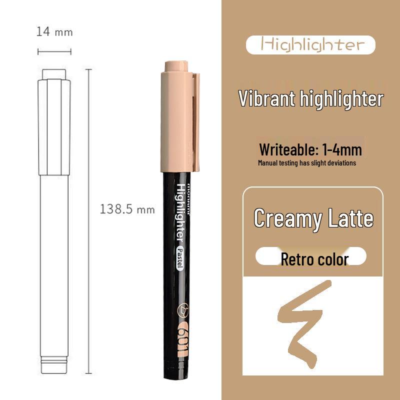 Monami 601 Korean Fluorescent Marker Pens, 12 Colors, Large Capacity, Creative Design (06021)