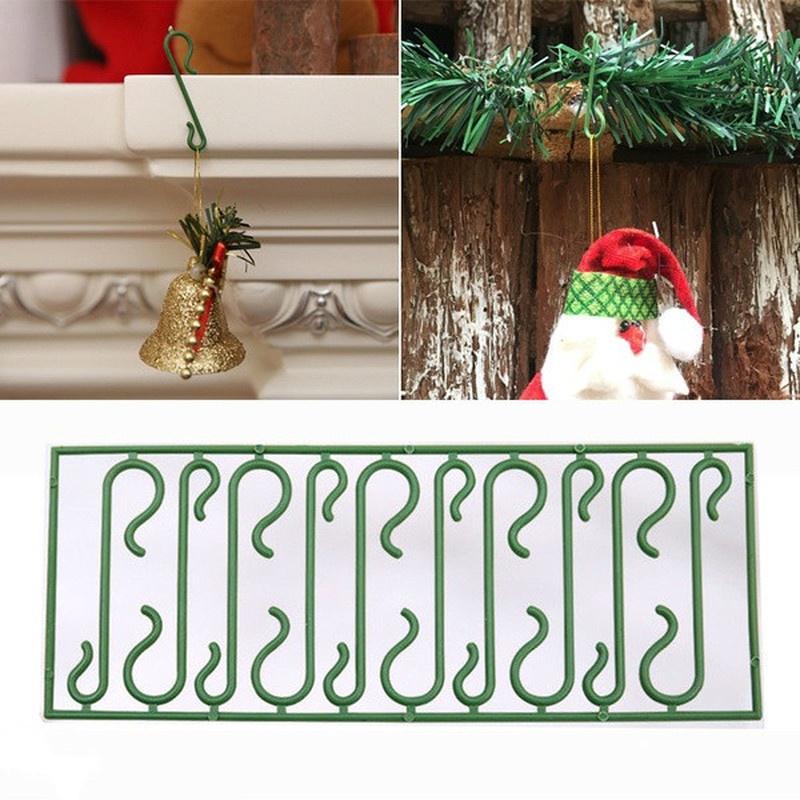 80 Stück Weihnachtsschmuck Haken Weihnachtsbaum Dekoration Anhänger Weihnachtsmann Puppen Hängehaken