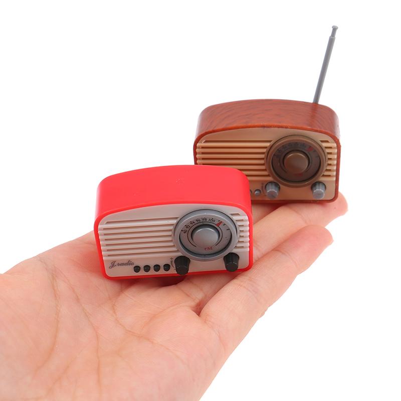 1:12 Dollhouse Miniature Simulation Vintage Mini Radio Figure Toy DIY Dolls House Decoration Furniture Accessories Childhood Memories