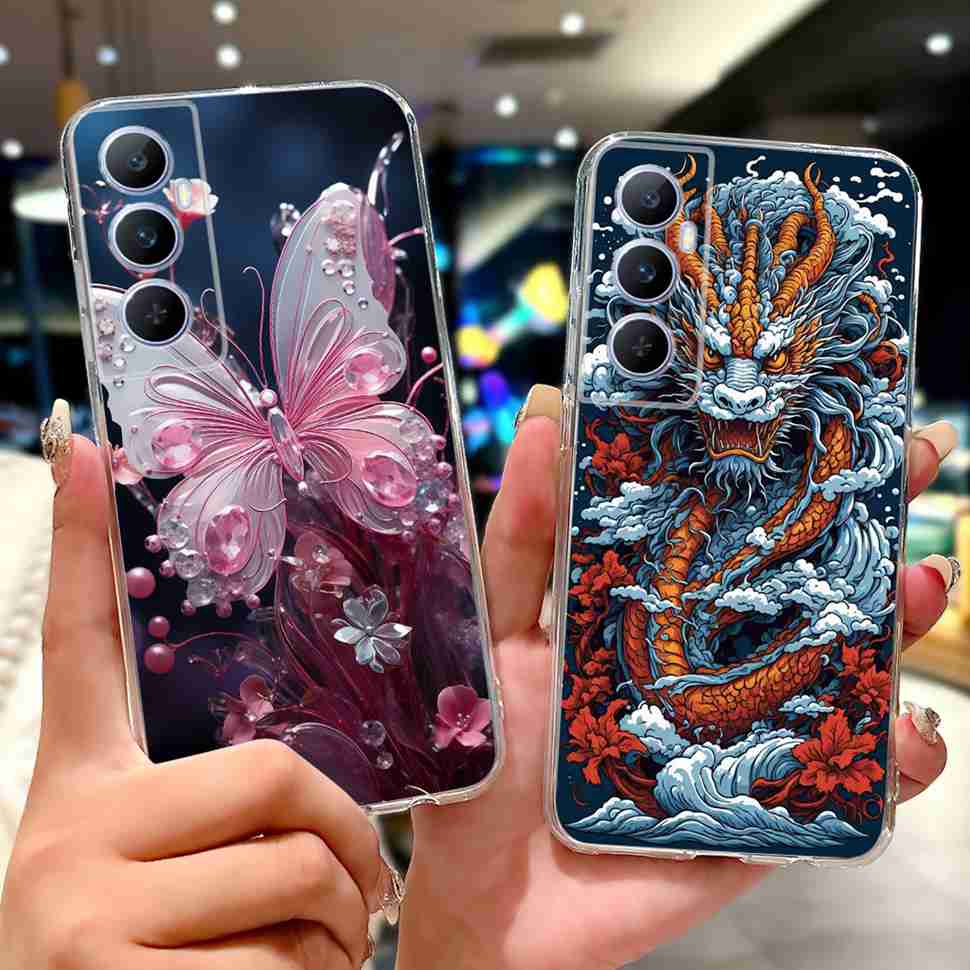 For Realme C65 Case Cute Cartoon Butterfly Cover Soft Silicone Phone Case Fundas For Realme C 65 C65 RealmeC65 4G Bumper