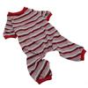 Dog Pajamas Soft Stretchy Machine Washable 4 Legged Striped Puppy Pullover Sleepwear for Spring