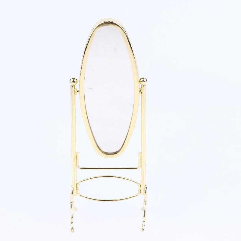 Miniature Dollhouse Dressing Mirror 112 Scale Vertical Mirror Home Decor for Kids Playhouse Room Accessory Realistic Replica