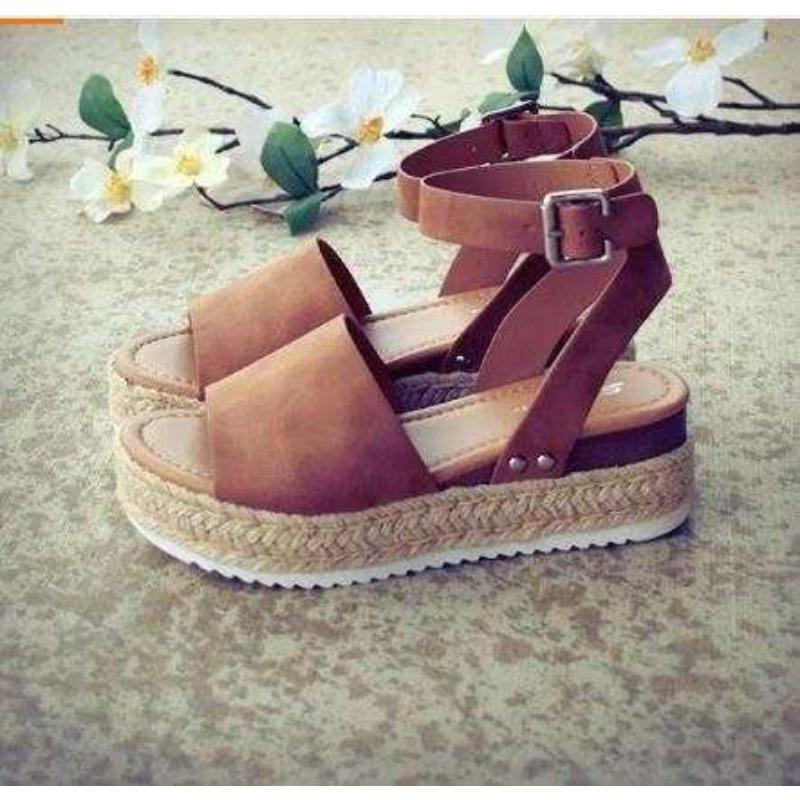 Shoes women's wedge heel light bottom fish mouth sandals wish large size women's sandals