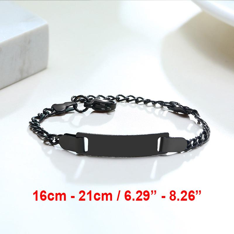 Individuell gravierte Armbänder für kleine Mädchen, personalisierter anti-allergischer Edelstahl-Balken Schmuck für Mädchen und Jungen