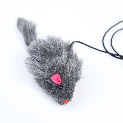 Triangle Hook Simulation Mouse Elastic Rope Adjustable Cat Interactive Retractable Squeaky Scratch Rope Mouse Indoor