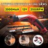 12V 2000mAh Cordless Electric Saw Lithium Reciprocating Saw for Wood Metal Cutting DIY Power Portable Jig Saws with Saw Blades