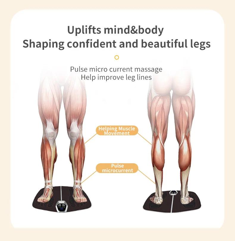 EMS Foot Massager Pad remote control Muscle Stimulation Improves Blood Circulation Acupoints massage usb charge foot massage