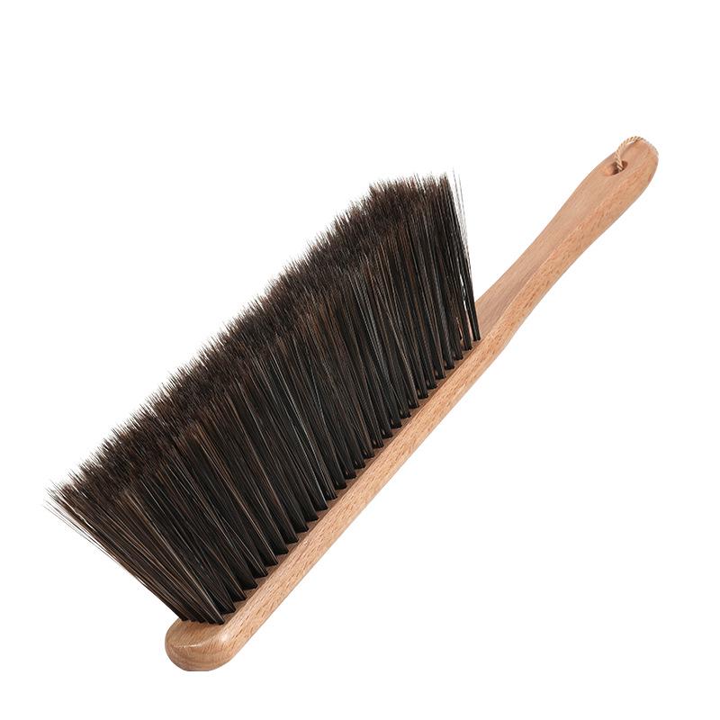 Weichborsten-Besen aus Buchenholz - Langer Stiel, Antistatischer Staubentferner für Schlafzimmer, Sofa und Bett.