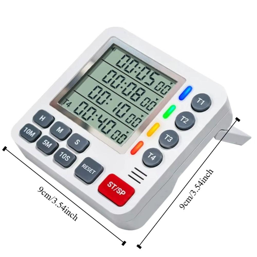Stummschaltbar 4 Kanäle Timer 4 Lautstärkepegel Küchenwecker Digitale Kanäle Uhr Kochen