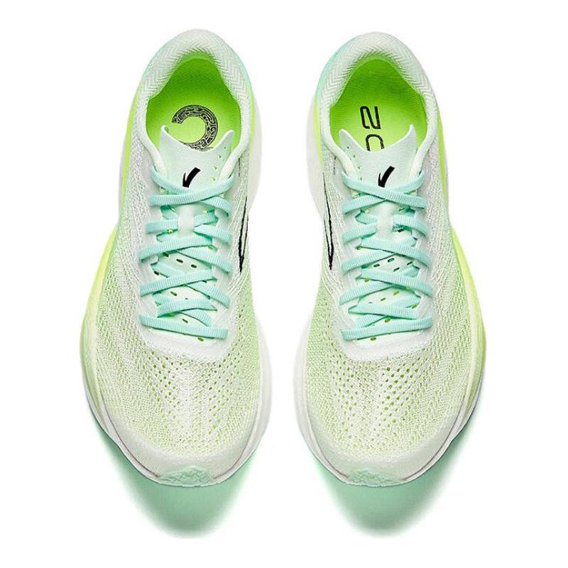 New Anta C202 6.0 Anti Slip Wear Resistant Low Top Carbon Plate Marathon Training Running Shoes Women's Green 122445570-4