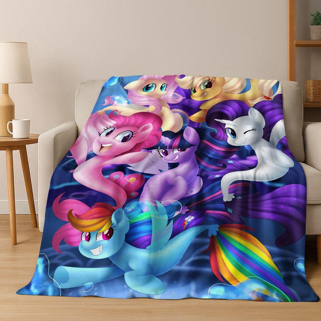 

26 Style My Little Pony Unicorn Cartoon Flannel Blanket,Warm and Cozy Soft Throw Blanket for Home Bedroom Bed Sofa Cover Kids 75x90cm