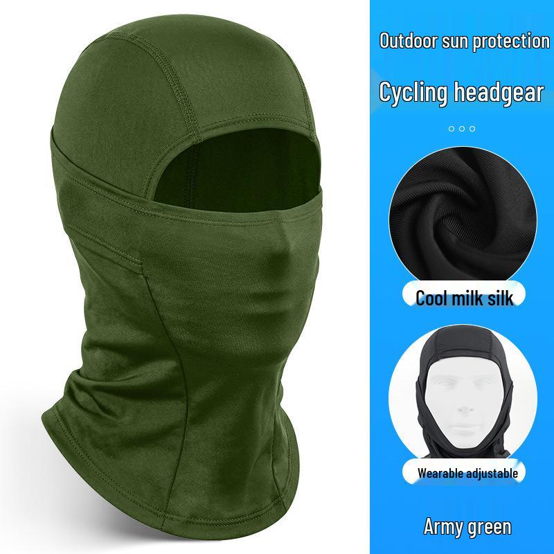 Quick-Dry Multifunctional Summer Cycling Face Mask: Breathable, Sun-Protective, Ice Silk Balaclava & Headband