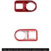 Interior Headlight Switch Frame Cover Sticker Trim Compatible for Porsche Cayenne 2018-2023 Real Carbon Fiber Car Styling Interior Accessories(Red)