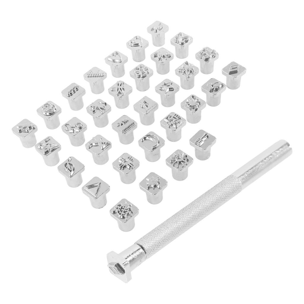 Leather Stamping Tools Exquisite Patterns Stainless Steel Leather Stamp Punch Tools for DIY Leather Crafts