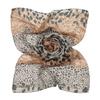 New leopard print splicing chiffon silk scarf scarf female, spring and summer sunscreen silk scarf tulle scarf XQ