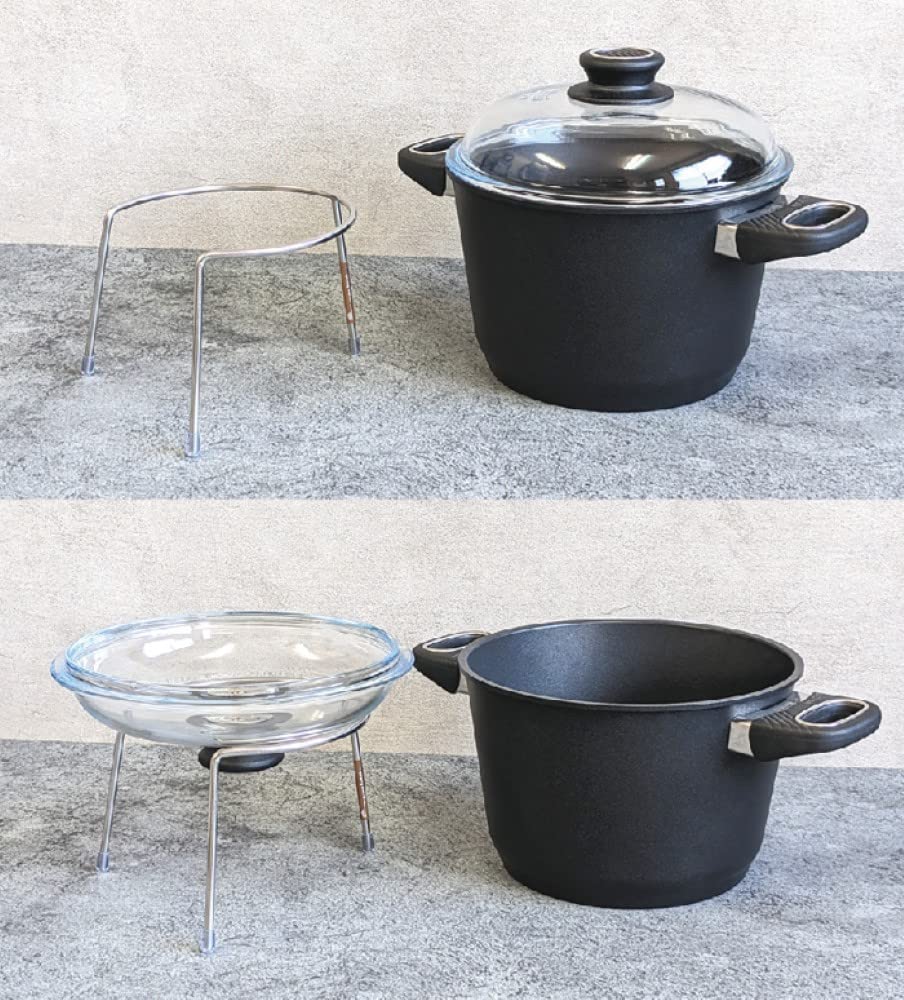 Eurokitchen Pot Lid Horizontal Lid Rest Stainless EURLRS Stand, C, Steel,