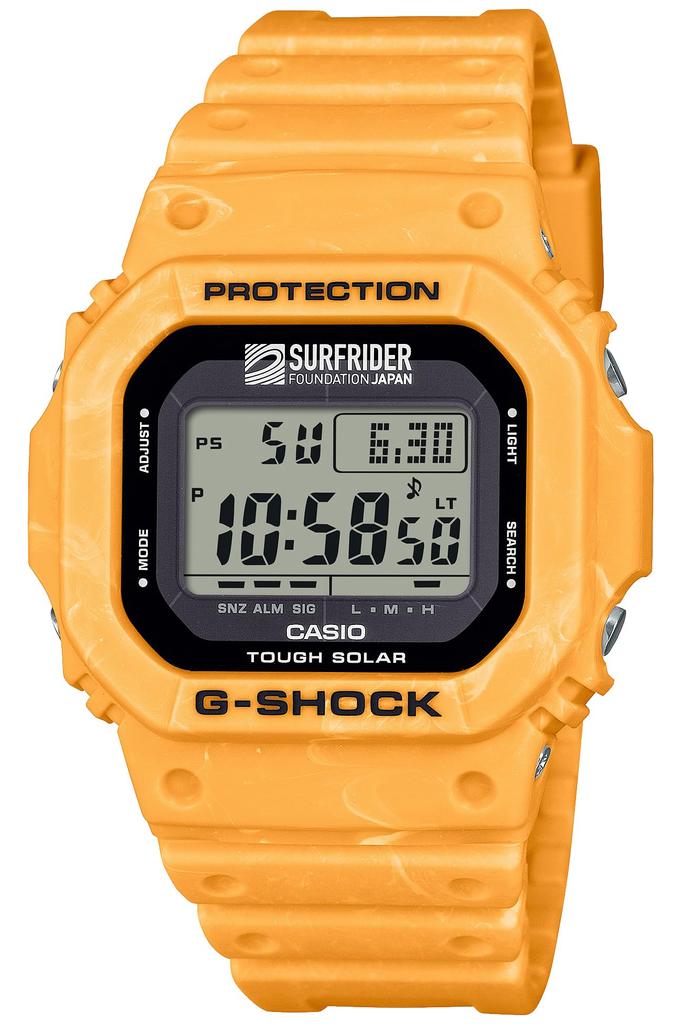 Watch Environmentally Friendly SURFRIDER FOUNDATION JAPAN Collaboration Model Tough Solar Yellow [Casio] G-Shock [Uses Materials] G-5600SFJ-9JR Men's