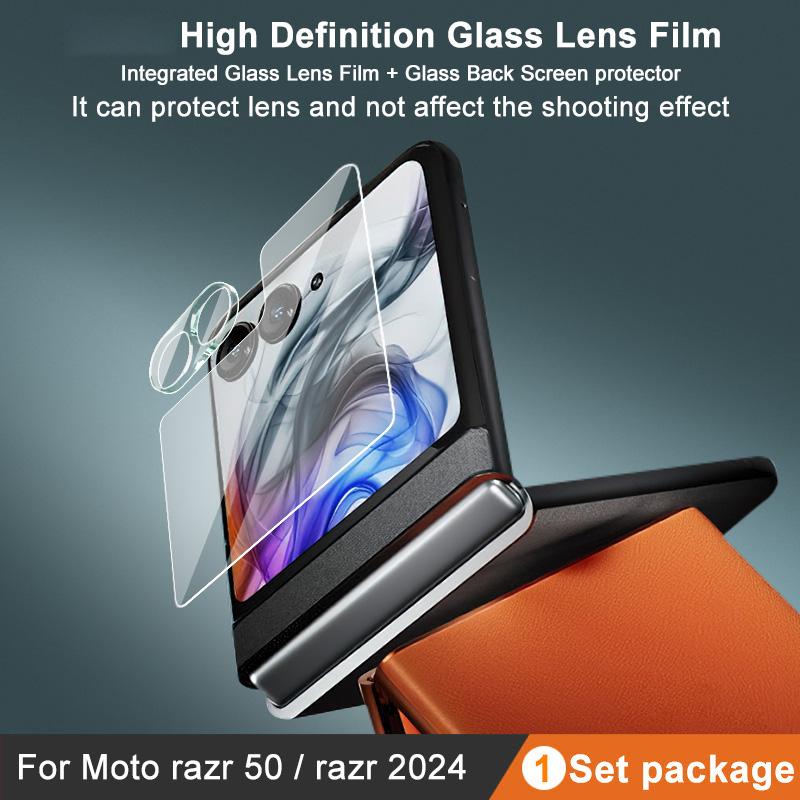 

IMAK For Motorola Razr 50 5G/Razr 2024 5G Camera Lens Film with Acrylic Lens Cap+Small Screen Protector As Shown A
