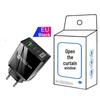 58W Dual Fast Charger with 2PD + QC3.0 for EU, US, UK, KR, AU