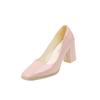 Fashion Autumn New Thick Heel Shoes Women's Fashion Square Head Shallow Mouth Slip-on Non-slip Low High Heels