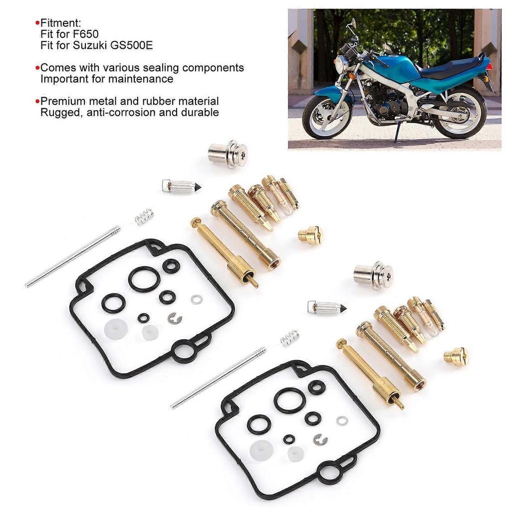 2 Sets Carburetor Repair Rebuild Kit with Sealing Components Fit for Suzuki GS500E