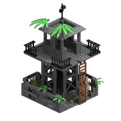 Scene Match Outpost Lookout Military Assembled Building Block