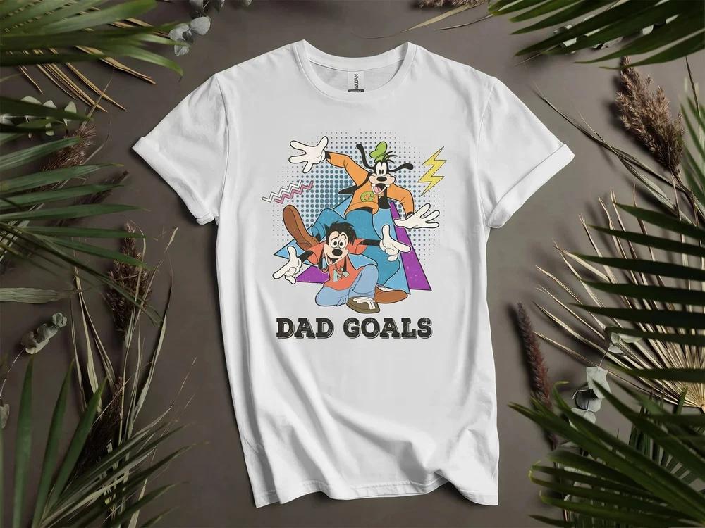 Max Goof And Goofy Dad Goals Retro 90s Custom TShirts S