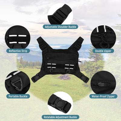 Men S Sports Chest Bag Running Mountaineering Portable Large Capacity Breathable Quick-dry Fabric