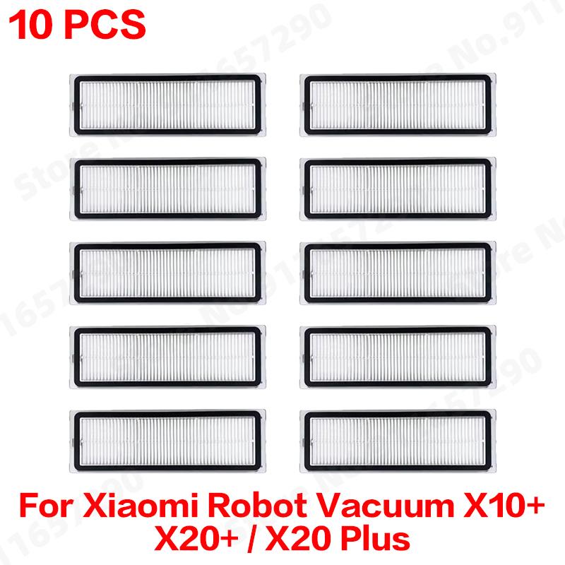 Compatible For ( Xiaomi Robot Vacuum X10+ / X20+ / X20 Plus ) Spare Parts Accessories Main Side Brush Mop Cloth Dust Bag Filter