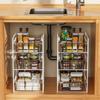 2025 Year Kitchen Rack Under Sink Storage Rack Floor-to-ceiling Tiered Cabinet Countertop Seasoning Drawer New