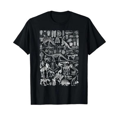 Dinosaur Fossils T Rex Paleontology Science Archeology Shirt Vintage Graphic Versatile Streetwear Homme Designer Clothes