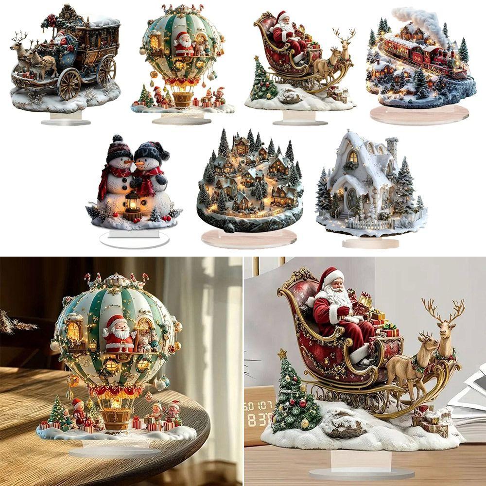 Fashion Santa Claus Snowman Christmas Decoration New Year Xmas Holiday Decor Multi-Scene Festival Decoration Home Office Decor