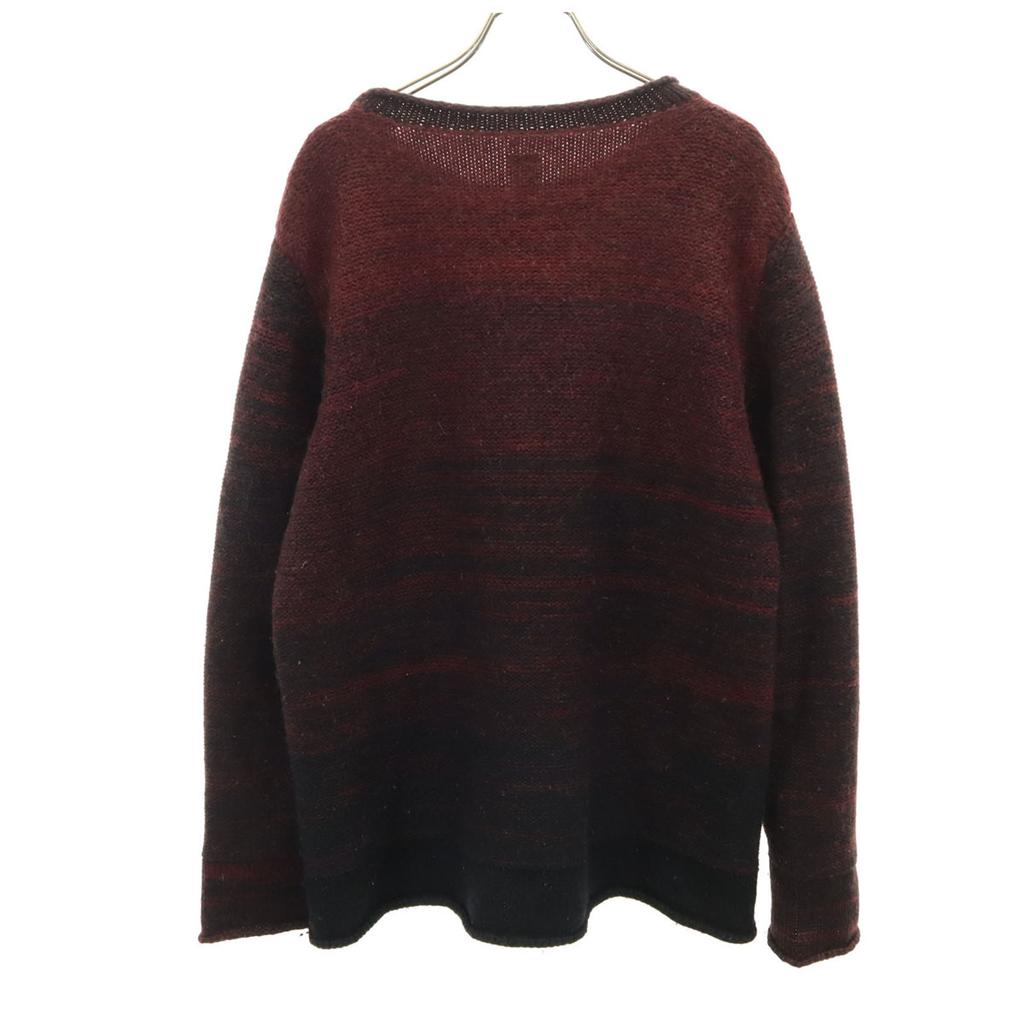 Wizzard Made in Japan Wollmischung Langarm Strick 1 Bordeauxroter Pullover Herren Gebraucht