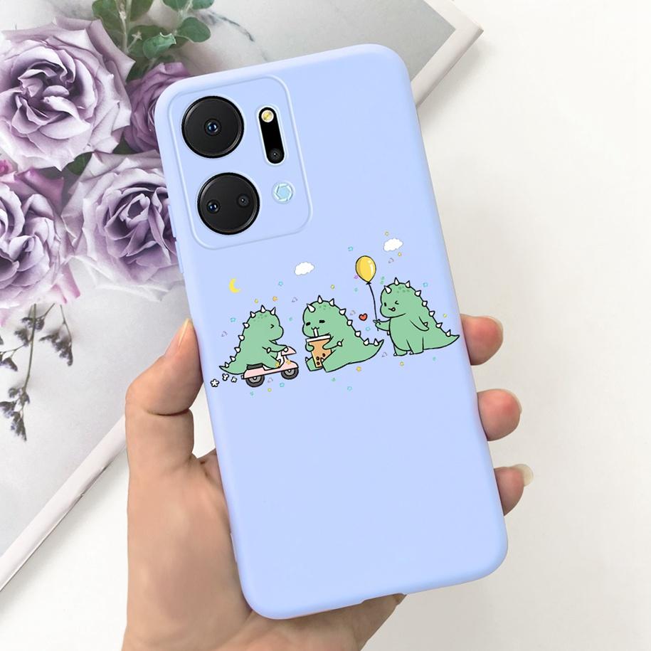 

For Honor X7a Case RKY-LX1 RKY-LX2 RKY-LX3 Cover Cute Duck Dinosaur Soft Funda For Honor X7 X7b Bumper on HonorX7b HonorX7a Para Honor X7a
