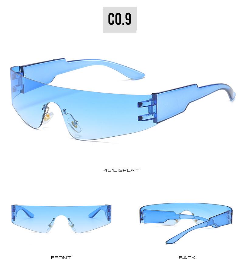 Unisex Frameless Sport Punk Sunglasses - Colorful Fashion Eyewear