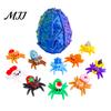 Spider Stress Reliever 1 Set Egg Capsule with 10 Fidget Toy 3D Printed Relief Movable Joints Mini Articulated Model Halloween Party Decoration Gift